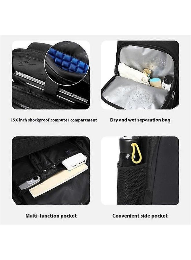 كول بيل Coolbell 8303 Black 22 L Expandable Waterproof Portable Backpack For Men 15.6 inch Laptop, USB Charging Port - Image 5